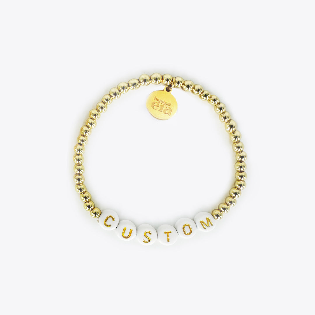 Custom Small Gold Bead Bracelet