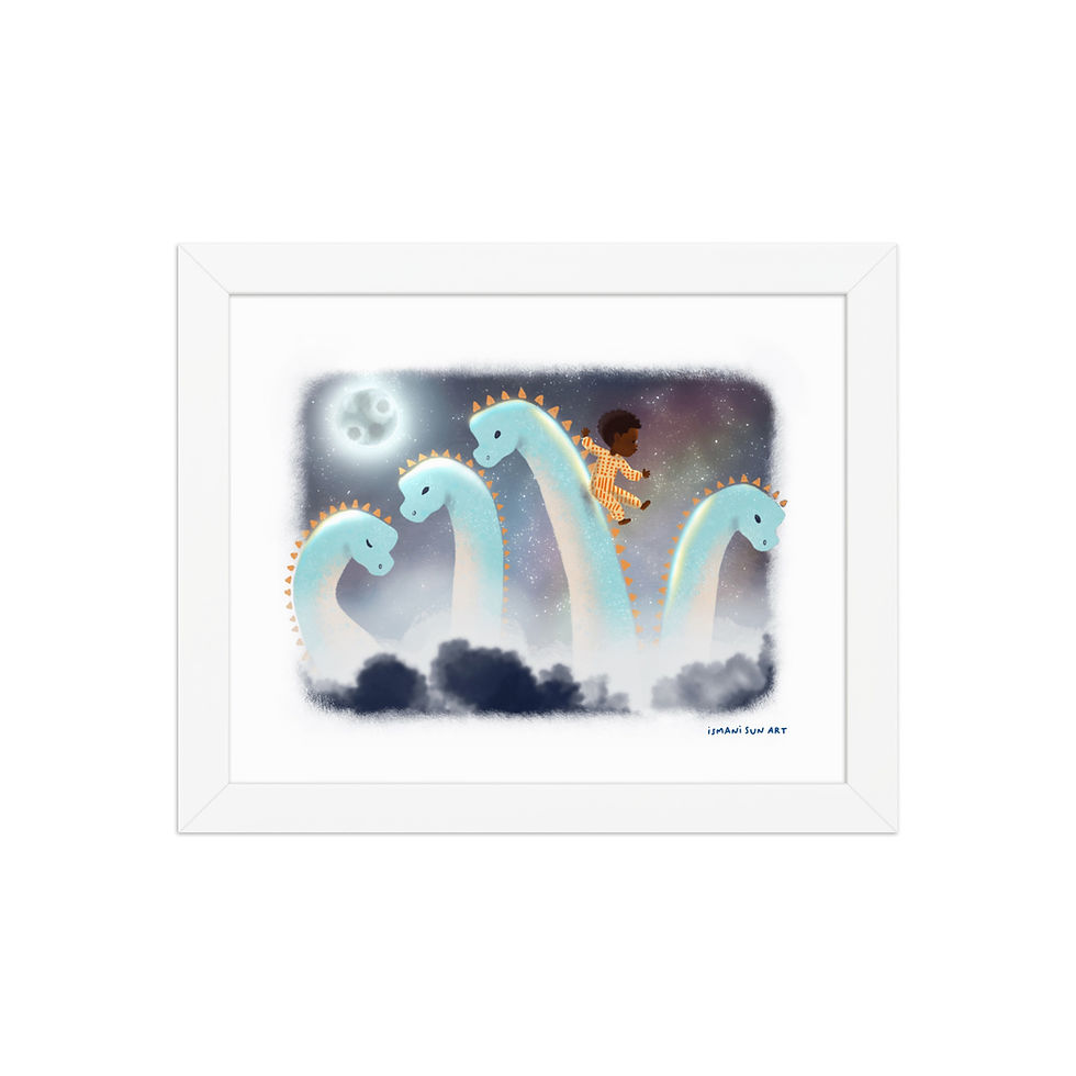 Thumbnail: "Dinosaur Dream" Framed poster