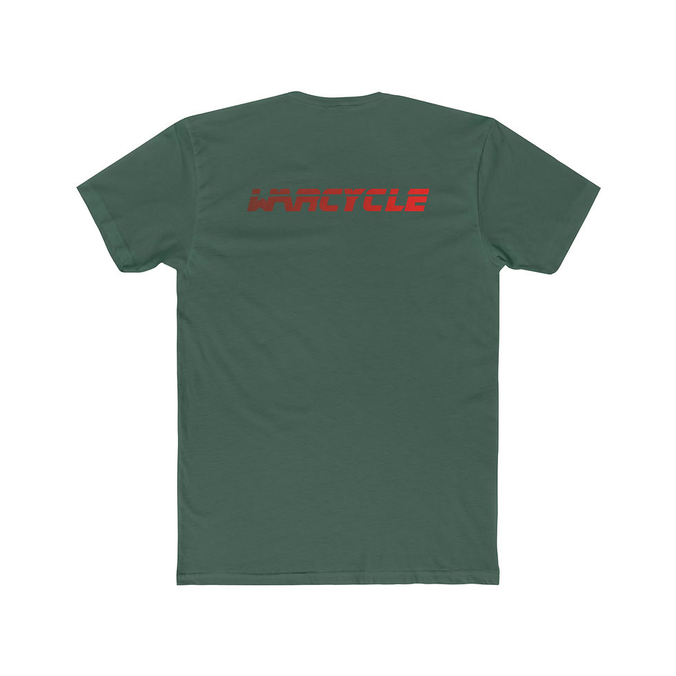 Thumbnail: WARcycle Men's T-Shirt (Rainbow Logo) (WARcycle - Back)
