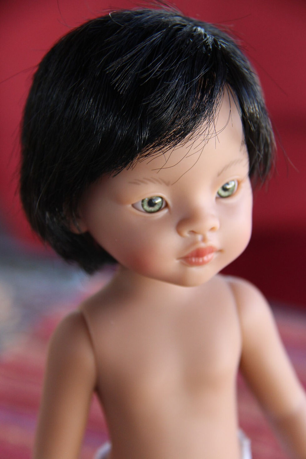 Thumbnail: Paola Reina Amigas Pajamas BALBINO black hair Doll 32 cm12.5" w/Vanilla Scent