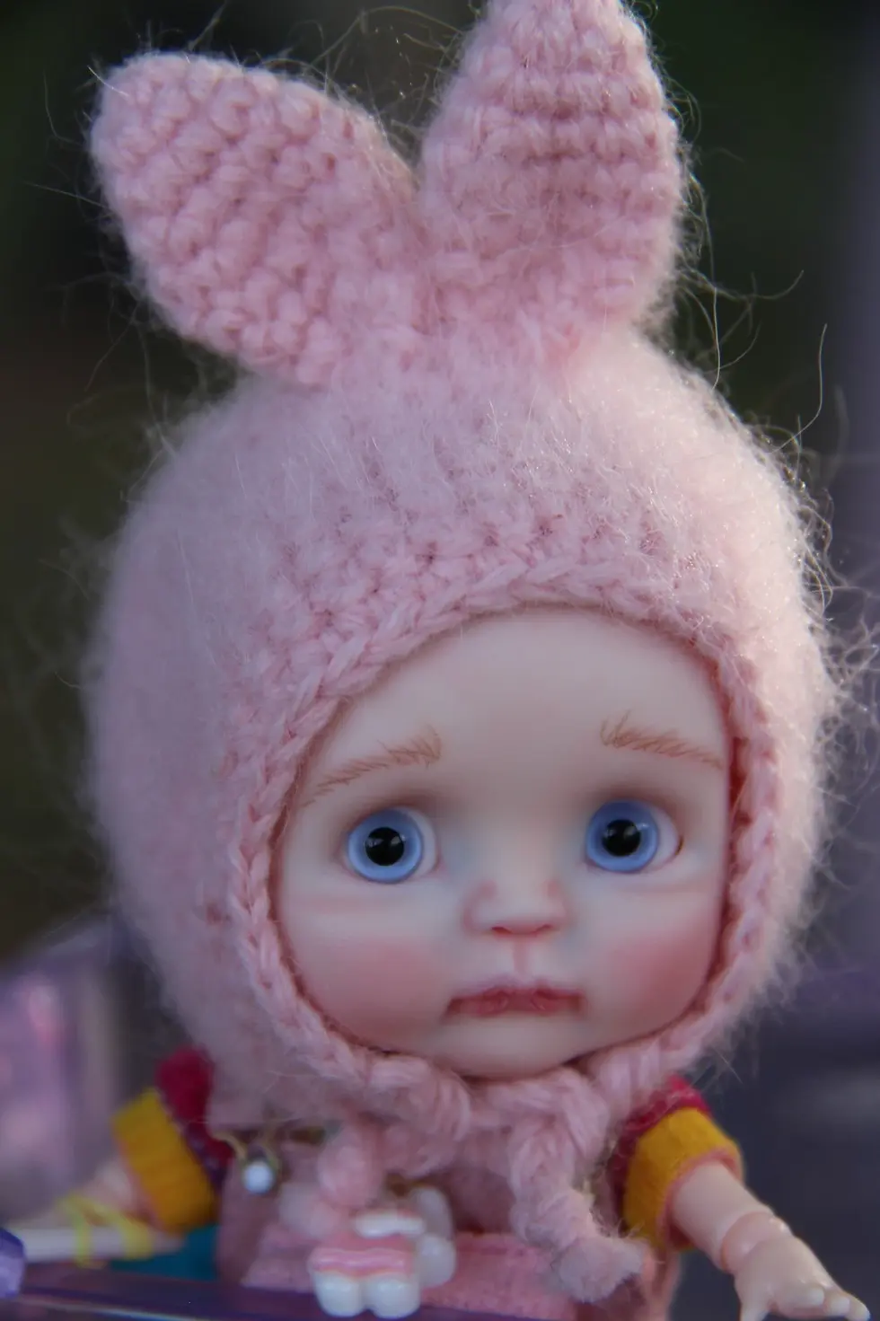 Thumbnail: OOAK Little BJD Doll COCO by iCukla 5” / 13 cm Tiny Art Doll with Magnetic Feet