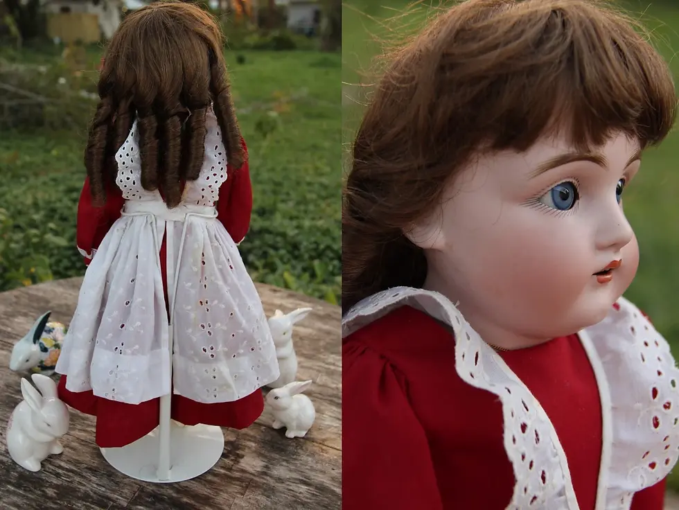 Thumbnail: 24" 61cm Antique JDK Kestner 10.154.Dep. Doll~blue eyes~Shoulder Head