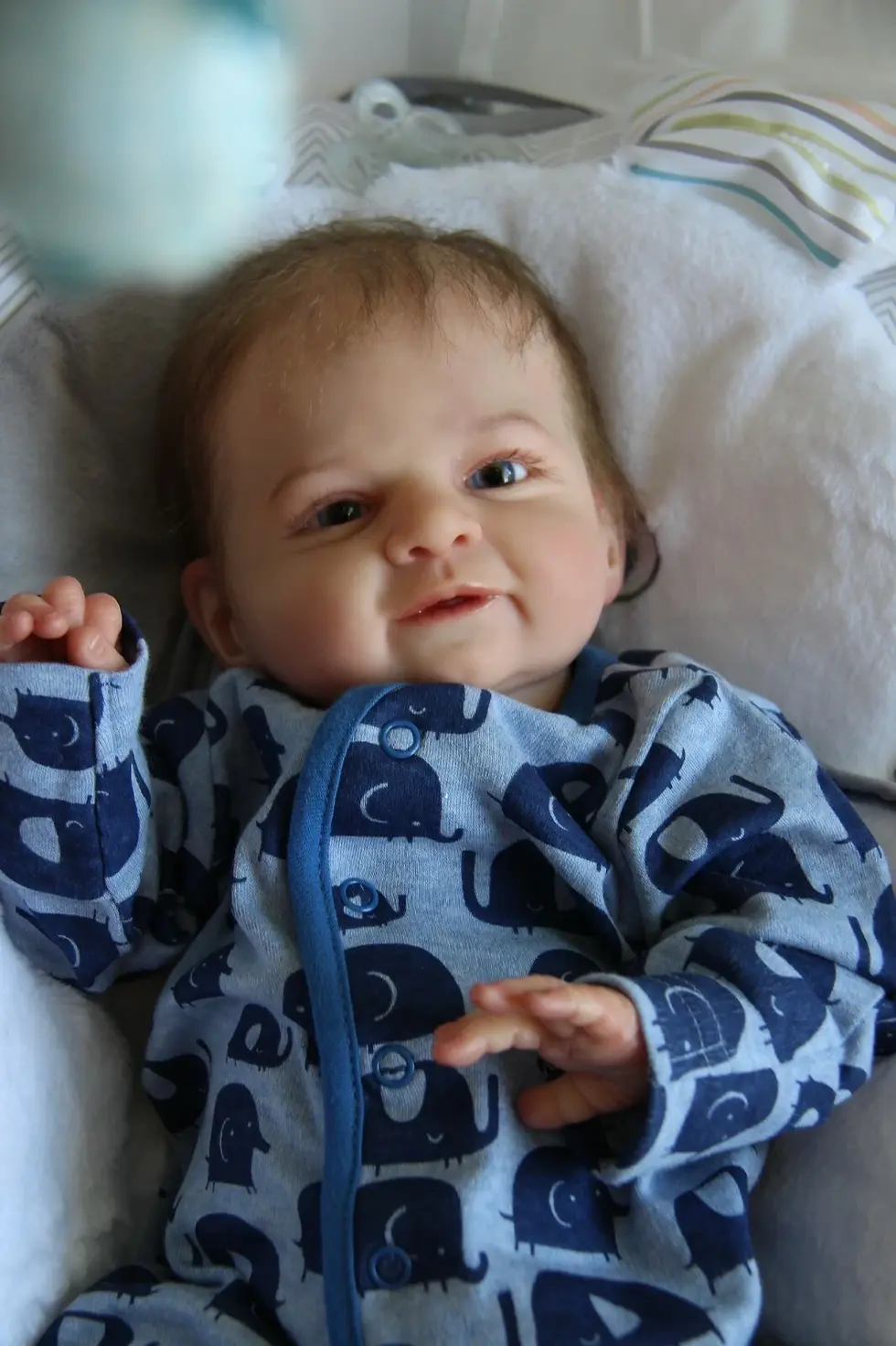 Thumbnail: Beautiful Baby reborn Mark by Olga Auer~Full Limbs~Glass Eyes~20"~COA