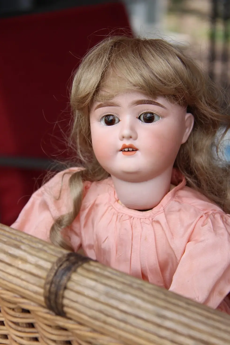 Thumbnail: 25" Beautiful Antique German Doll~Schoenau & Hoffmeister~marked 1909 7 1/2~
