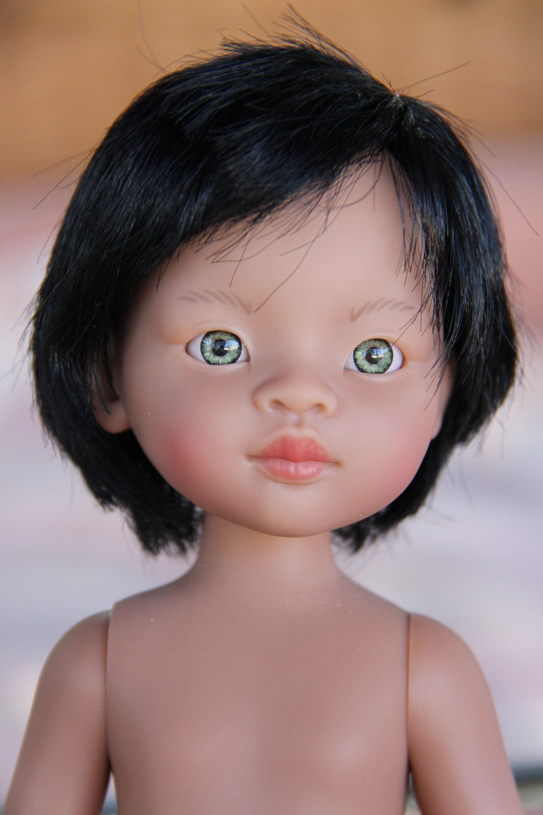 Paola Reina Amigas Pajamas BALBINO black hair Doll 32 cm12.5" w/Vanilla Scent