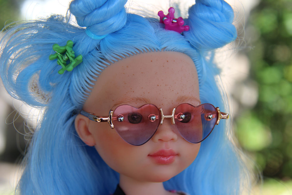 Thumbnail: OOAK Lalisa BELLA Doll 13"/32cm by iCukla Glass Eyes Art Doll DollsEmpire Spain