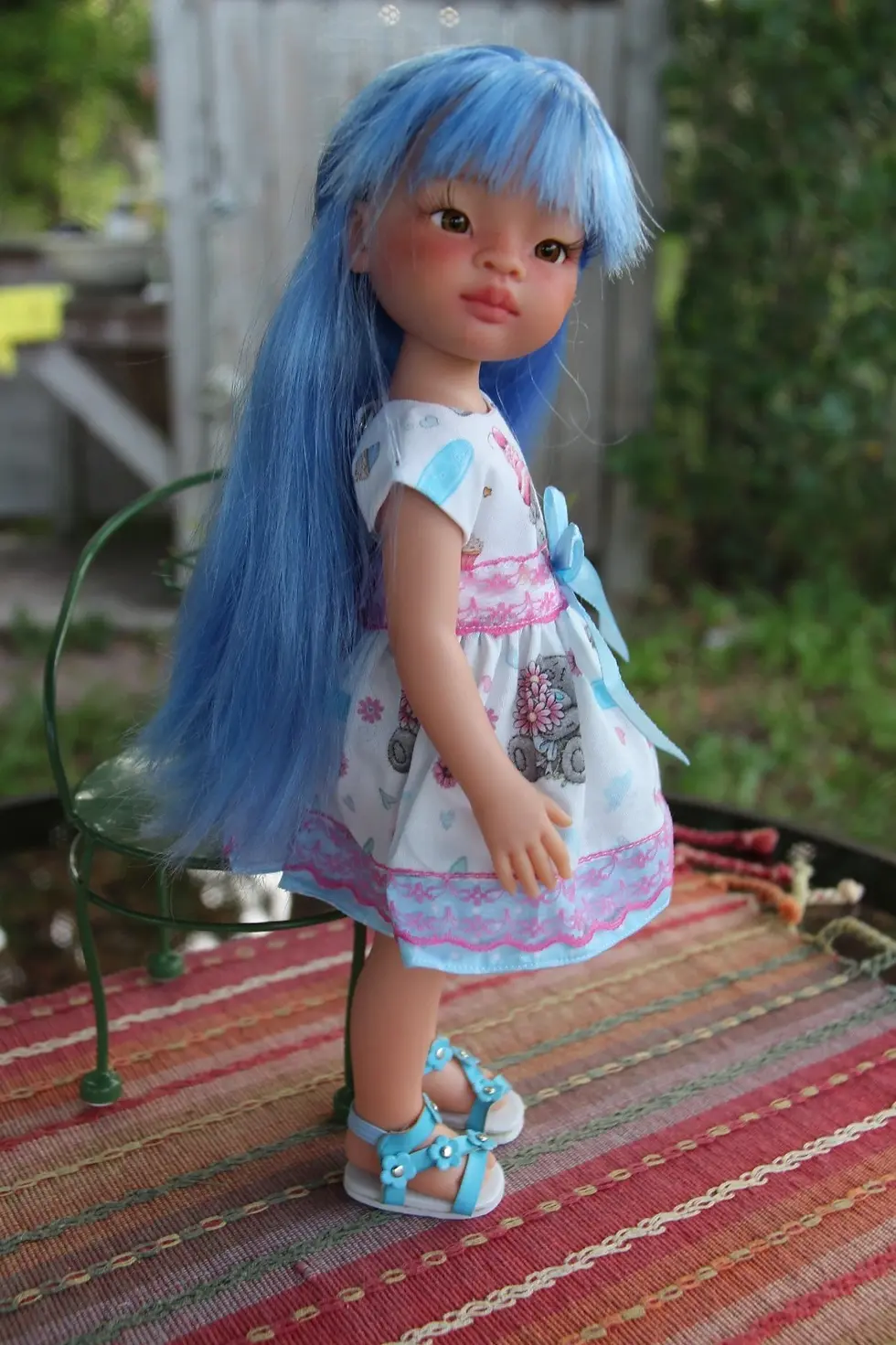 Thumbnail: 13"/32cm~OOAK Paola Reina Doll "Blue" – Artist Custom Doll by iCukla – Blue