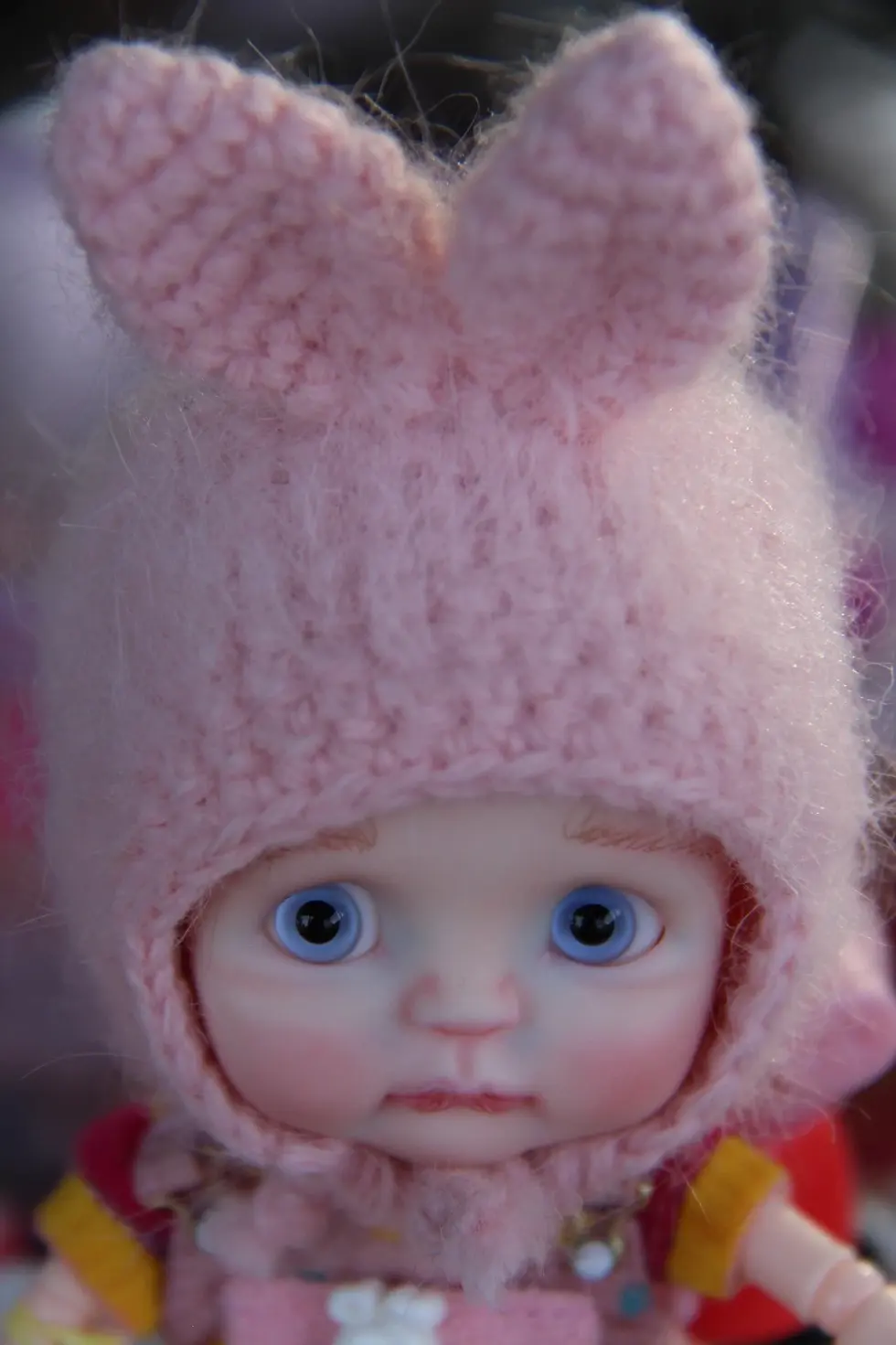 Thumbnail: OOAK Little BJD Doll COCO by iCukla 5” / 13 cm Tiny Art Doll with Magnetic Feet