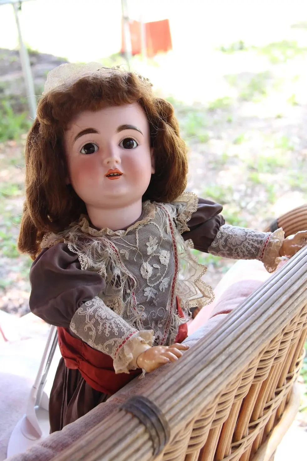 Thumbnail: Antique 164 Kestner Bisque Head Doll 25"~Antique Clothing~with Original Body~