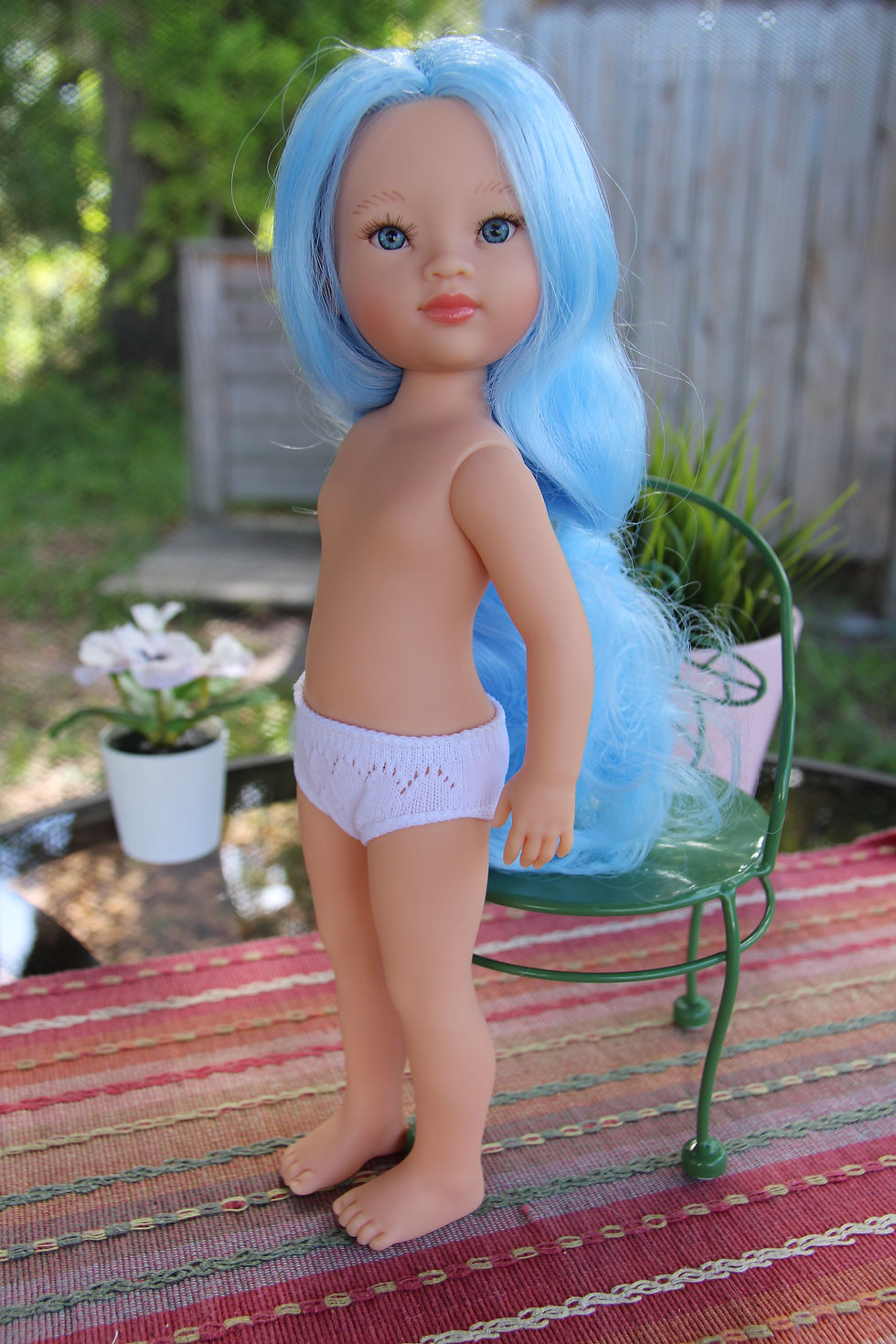 Thumbnail: Lalisa AZUL Doll 13"/32cm blue Hair Nude Paola Reina Friend Spain Doll~NEW