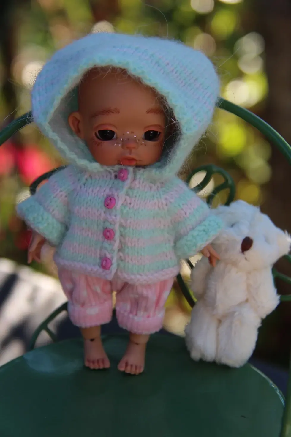 Thumbnail: Baby Lu •OOAK 5-inch Mini BJD Resin Doll • Handmade Tiny Baby Doll • Ob11-iCukla
