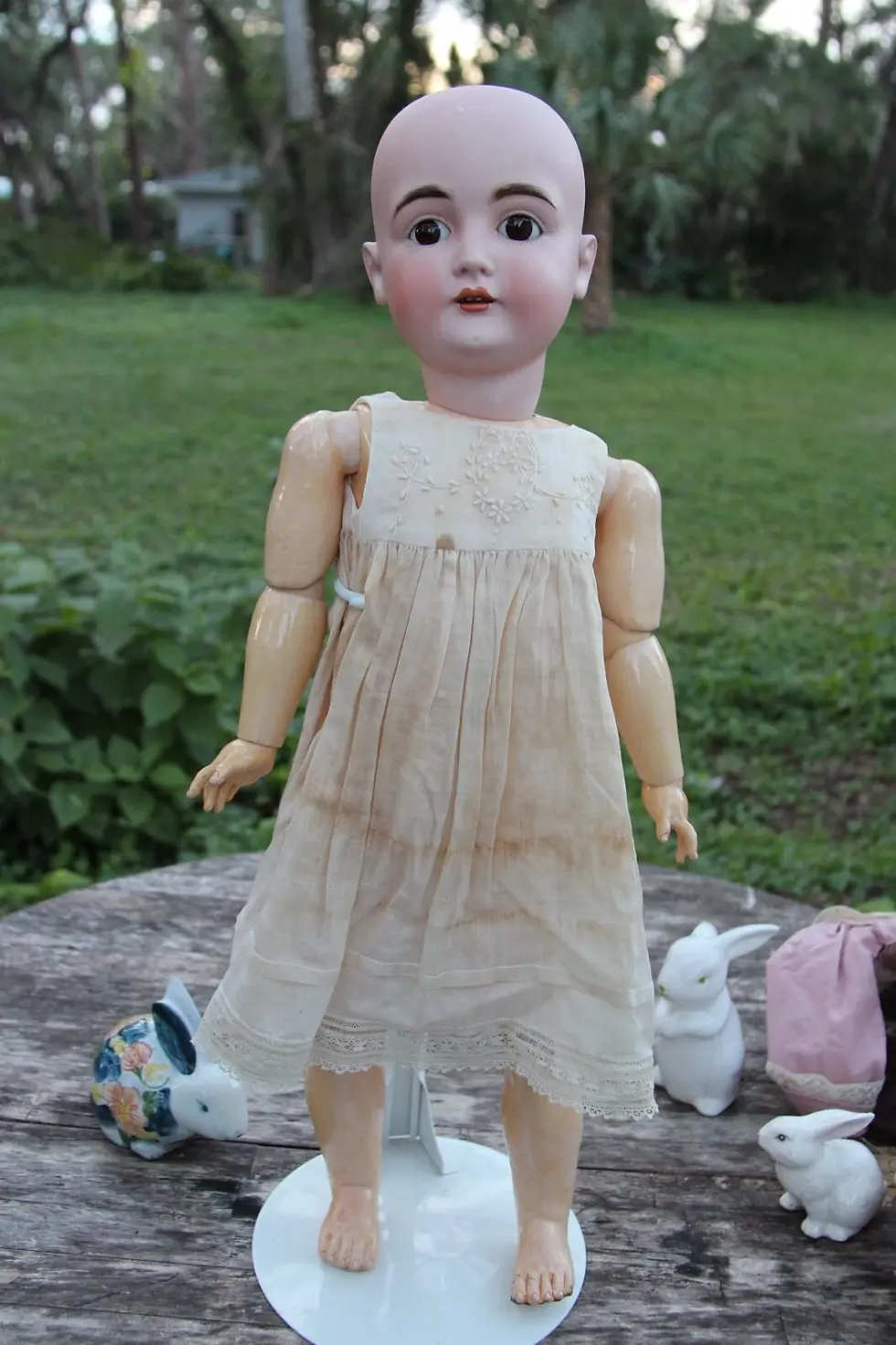 Thumbnail: Antique 164 Kestner Bisque Head Doll 25"~Antique Clothing~with Original Body~
