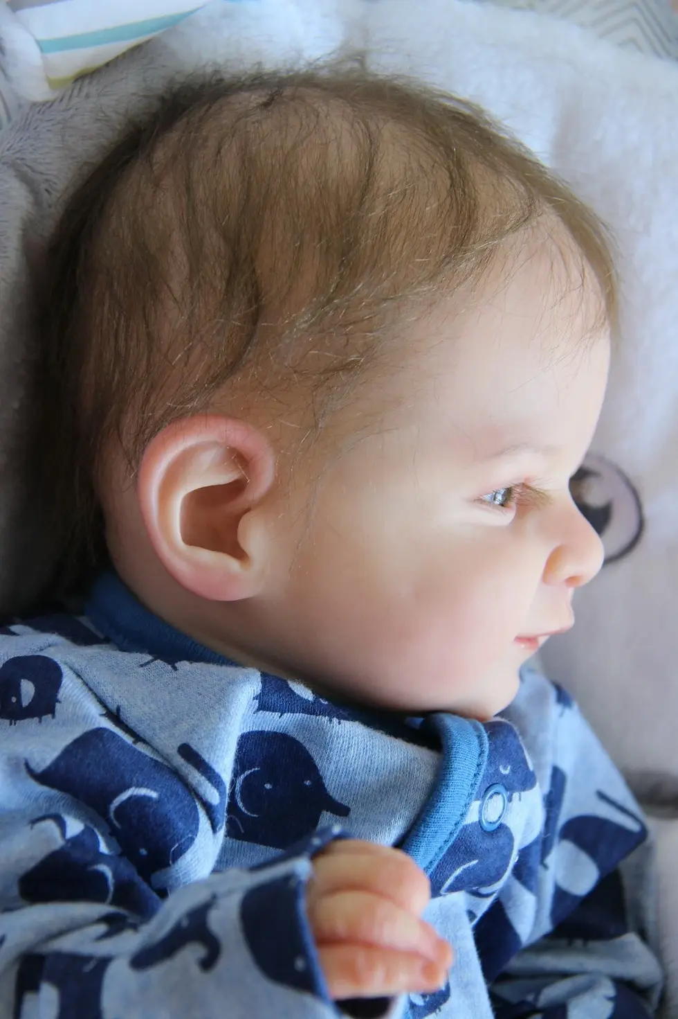 Thumbnail: Beautiful Baby reborn Mark by Olga Auer~Full Limbs~Glass Eyes~20"~COA