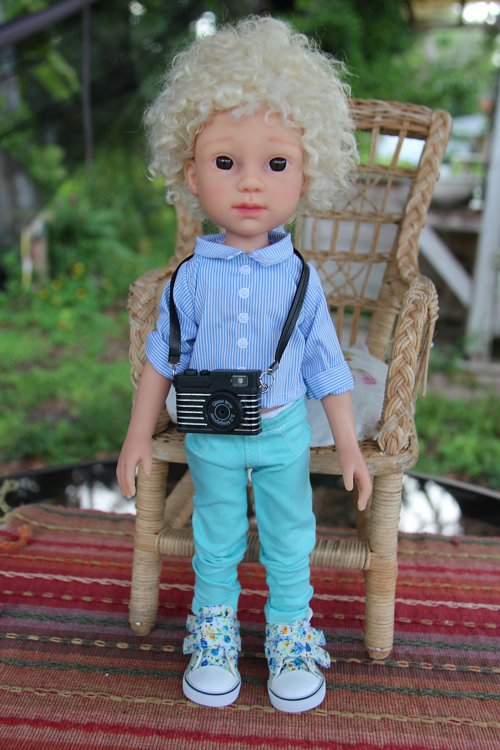 Thumbnail: 13"/32cm OOAK Catalina Doll MARK by iCukla–Custom Art Doll with Removable Wig