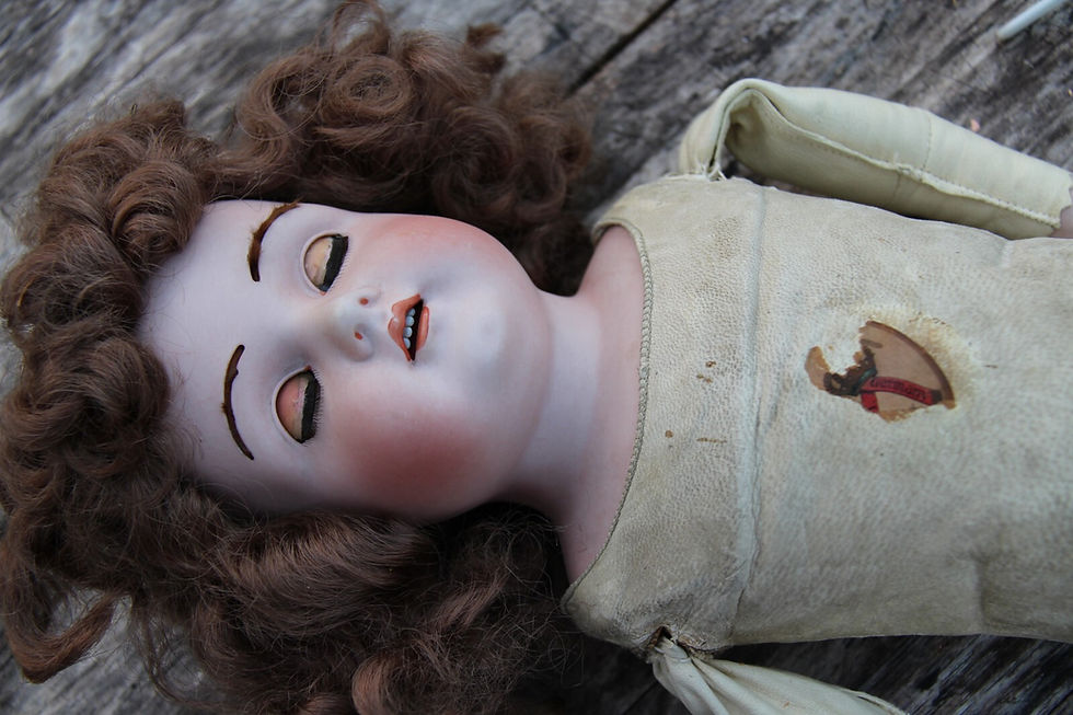 Thumbnail: 23” Antique Sweet Kestner 195 DEP Shoulder Head with original marked body #547