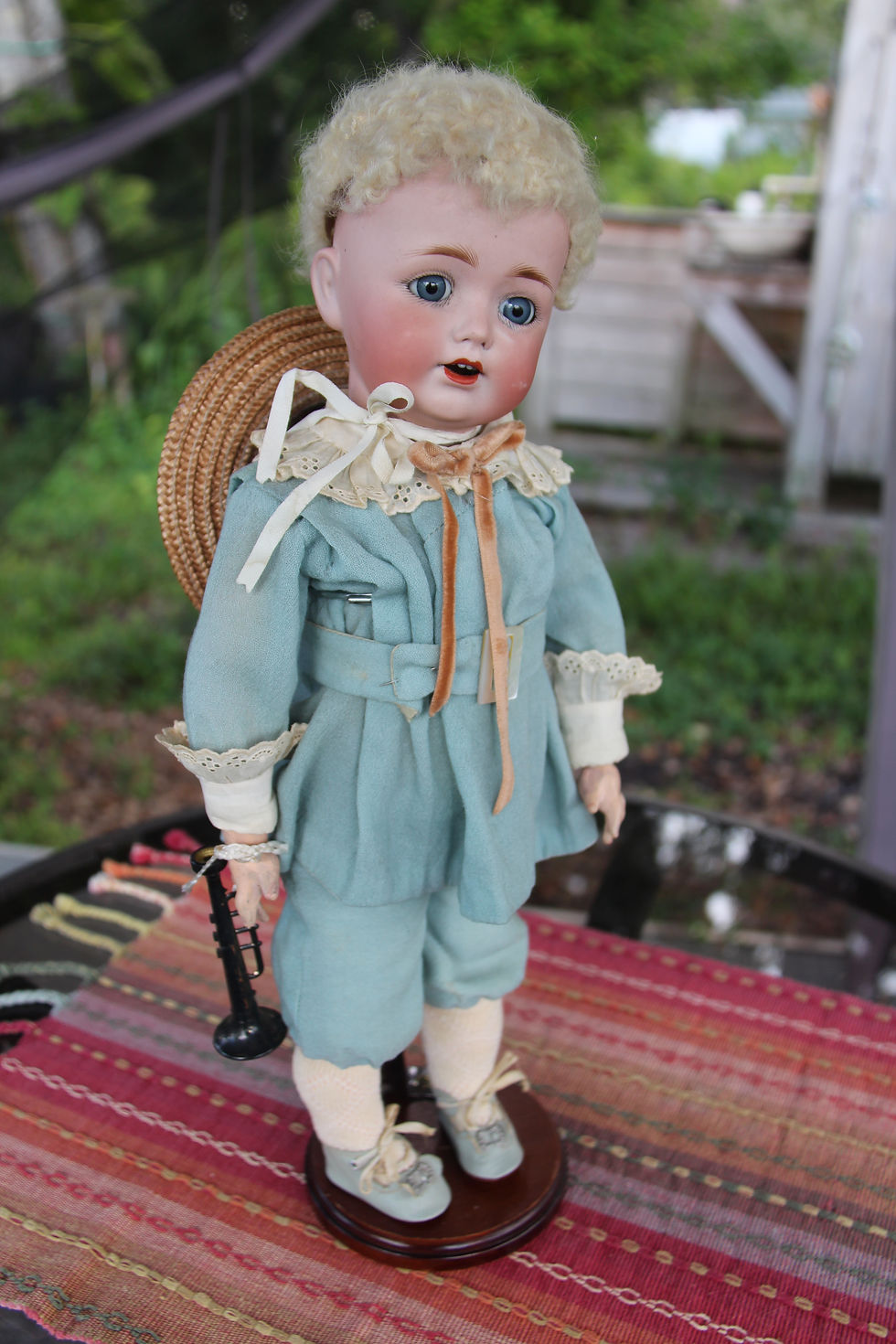 Thumbnail: Antique Kestner 260 Flirty Eye Character Boy Doll 16" German Bisque Fauntleroy
