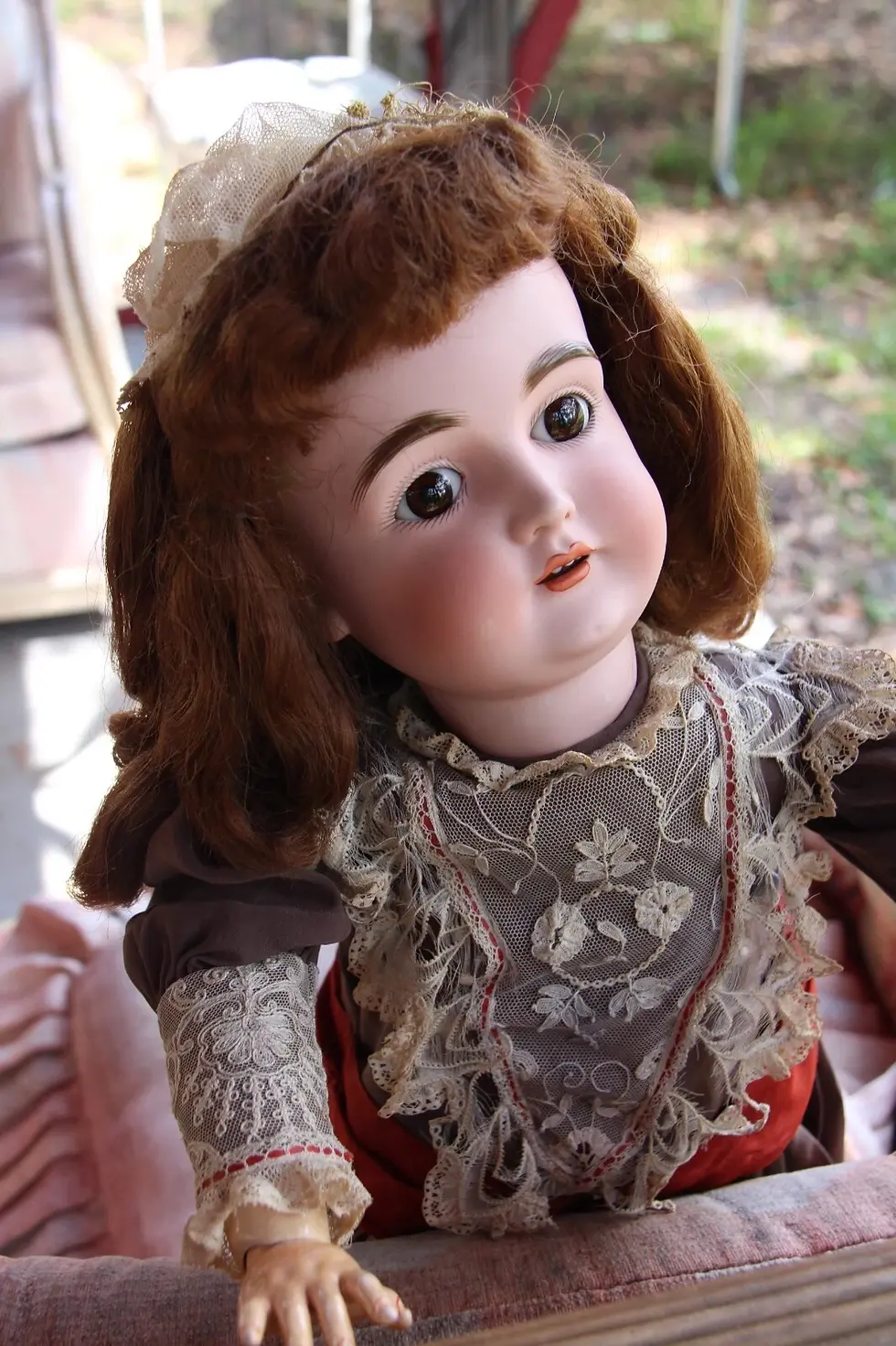 Thumbnail: Antique 164 Kestner Bisque Head Doll 25"~Antique Clothing~with Original Body~