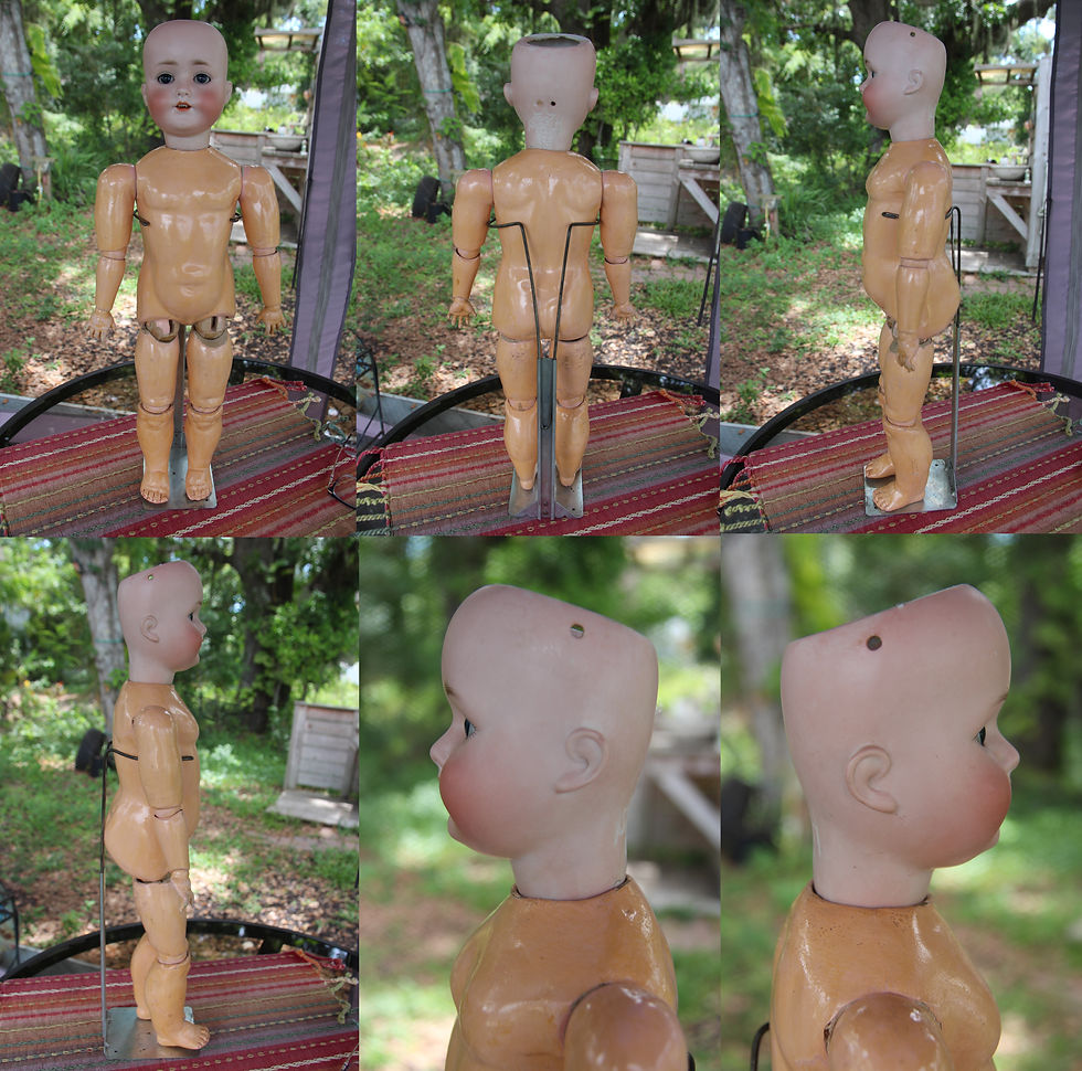 Thumbnail: 22"/56cm Antique Schoenau & Hoffmeister Bisque Doll | S PB H 1923 Germany