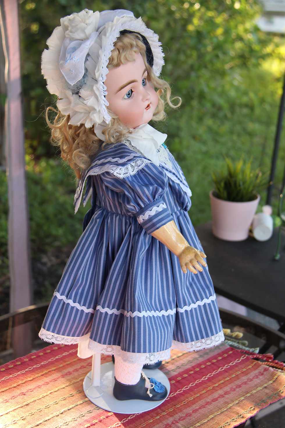 Thumbnail: Antique Kammer Reinhardt K&R 192 Doll 21.5" Bisque Blue Sleep Eyes Early Body