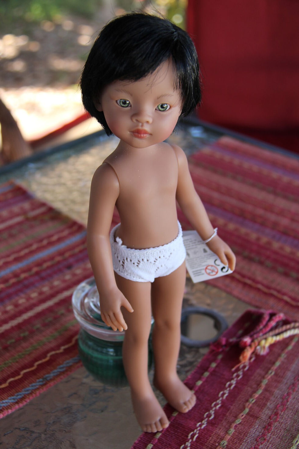 Thumbnail: Paola Reina Amigas Pajamas BALBINO black hair Doll 32 cm12.5" w/Vanilla Scent