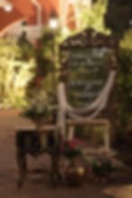 Ornate wedding welcome sign by a luxury wedding planner.