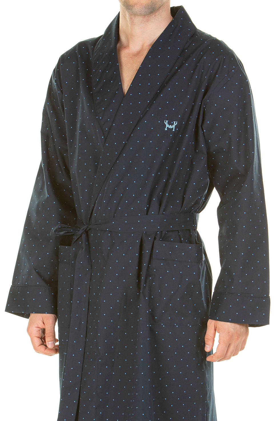 Thumbnail: Haigman Printed Cotton Rich Easy Care Robe