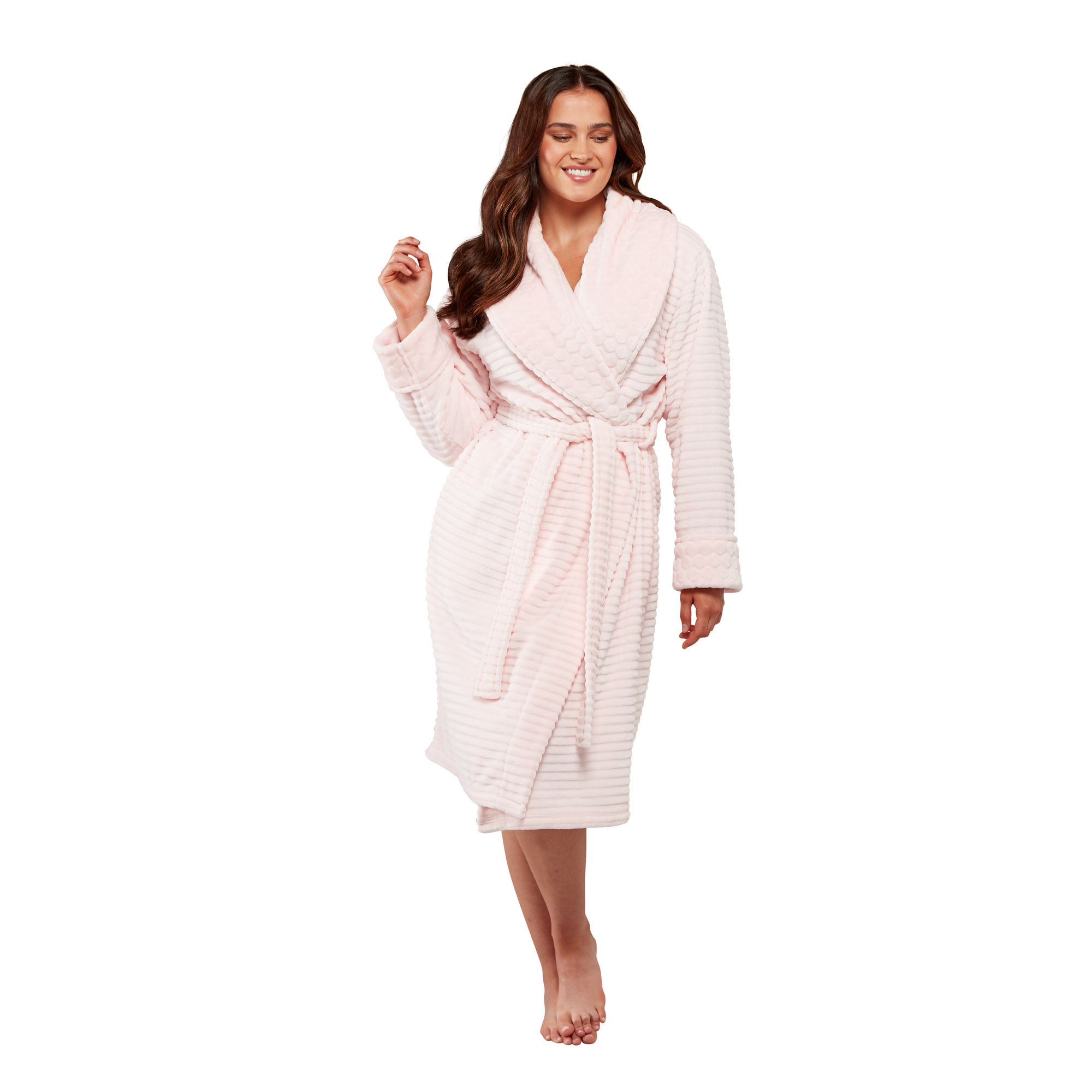 La Marquise Charlotte Supersoft Cut-Out Design Shawl Collar Robe