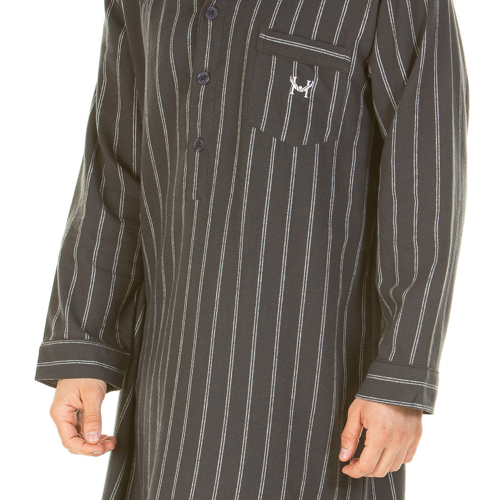 Thumbnail: Haigman Yarn Dyed Brushed Cotton Nightshirt