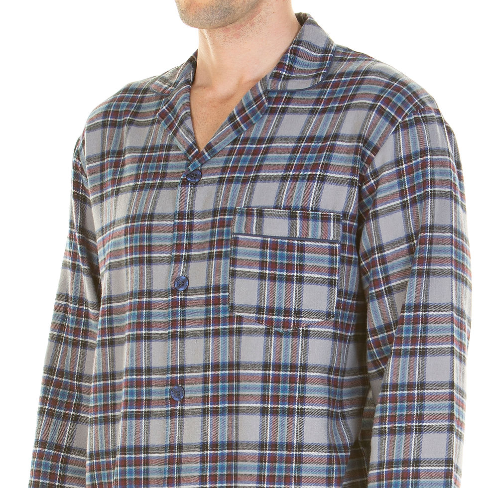 Thumbnail: Haigman Yarn Dyed Brushed Cotton Pyjama Set