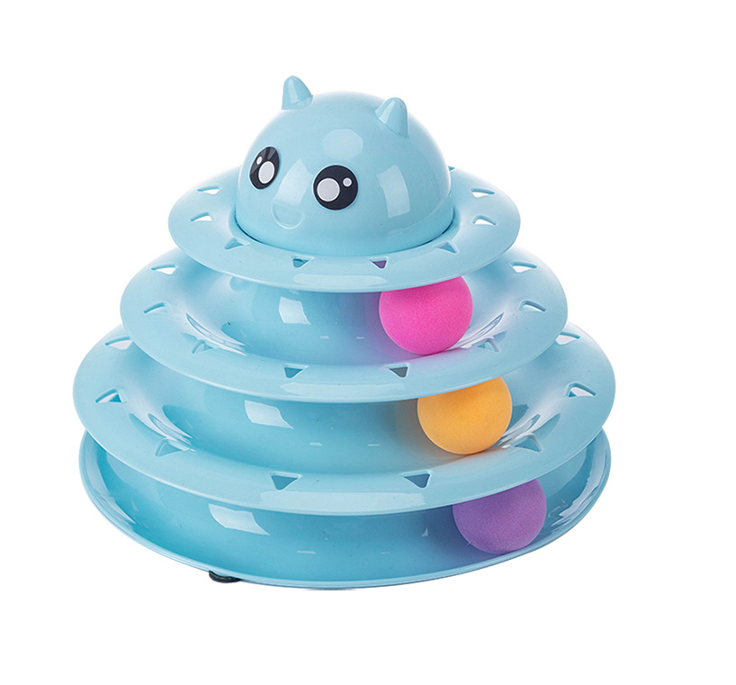 Thumbnail: Cat Toy with Three-Tier Tower and Spinning Ball