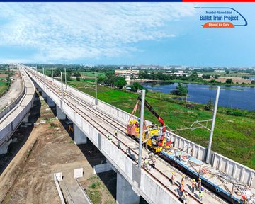 India’s Bullet Train Powers Ahead — Electrification Work Begins on Mumbai–Ahmedabad Corridor