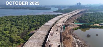 Progress in motion — Ulwe Coastal Road, October 2025.