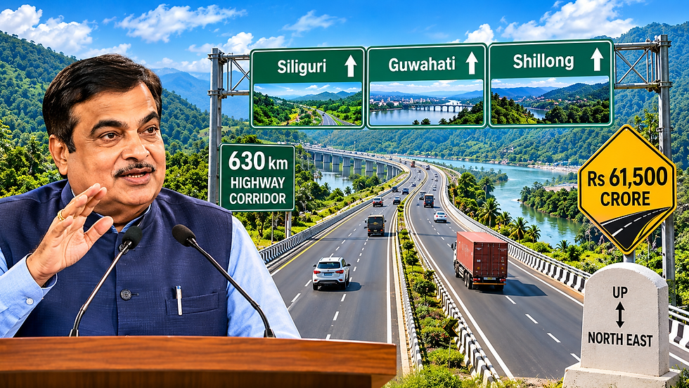 Rs61500 Crore Highway Corridor to Connect Siliguri Guwahati and Shillong