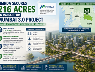 MMRDA Secures 216 Acres in Raigad for Mumbai 3.0 Project