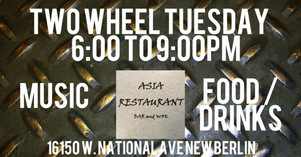 Asia Restaurant Two Wheel Tuesday