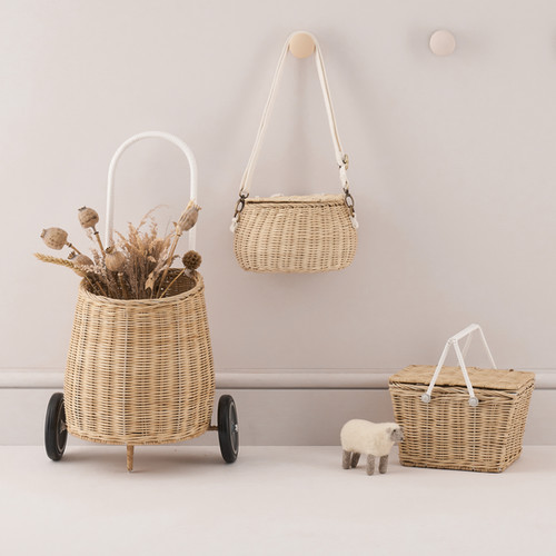 Olli Ella Mini Chari Rattan Bag colours kidsdeworld - Main Image