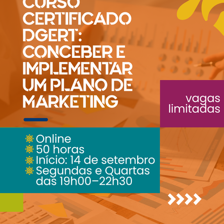 Setembro: formação certificada em Plano de Marketing
