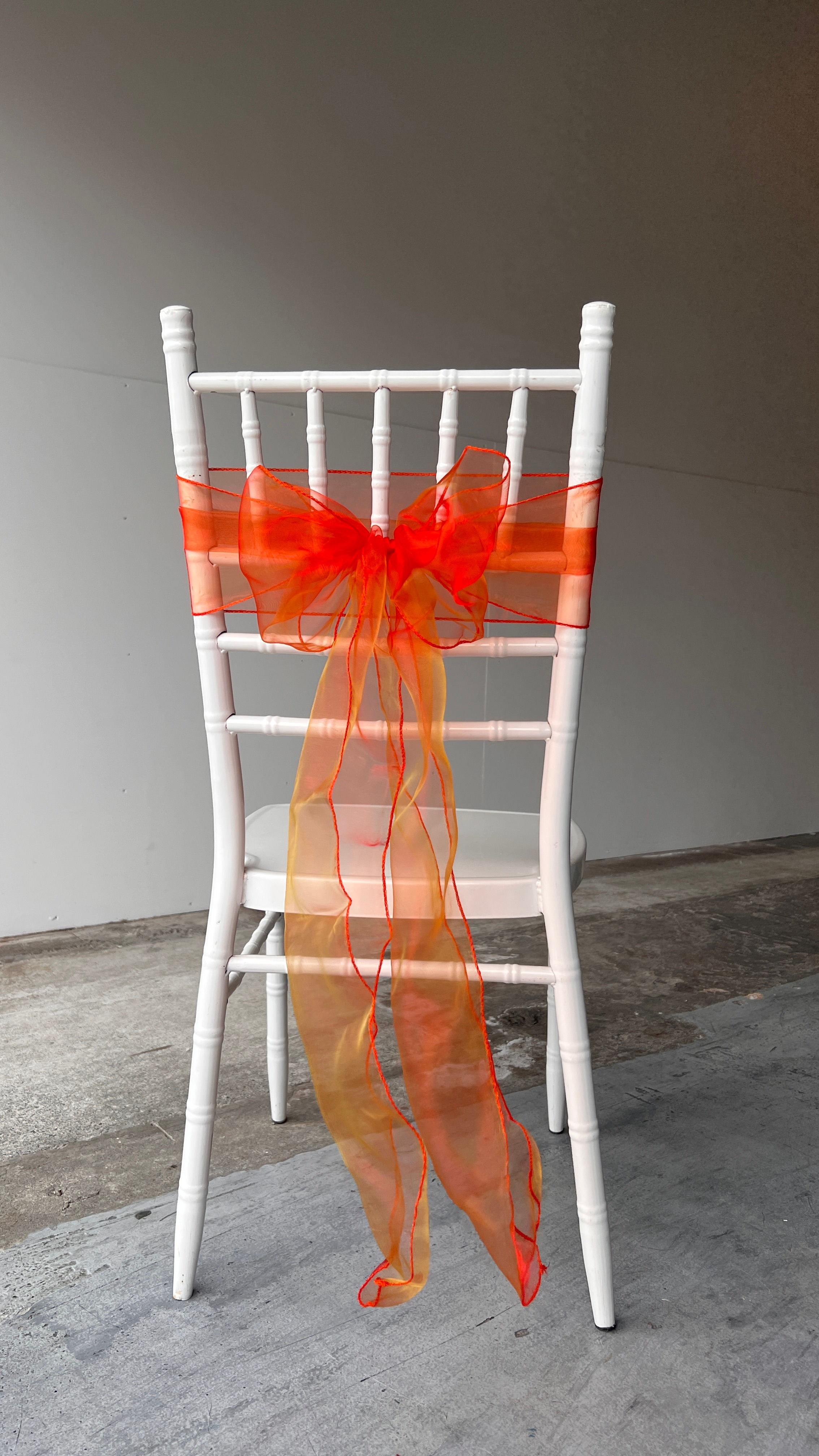 橙色欧根纱绑带 （宽13cm，长2.6m）     100条