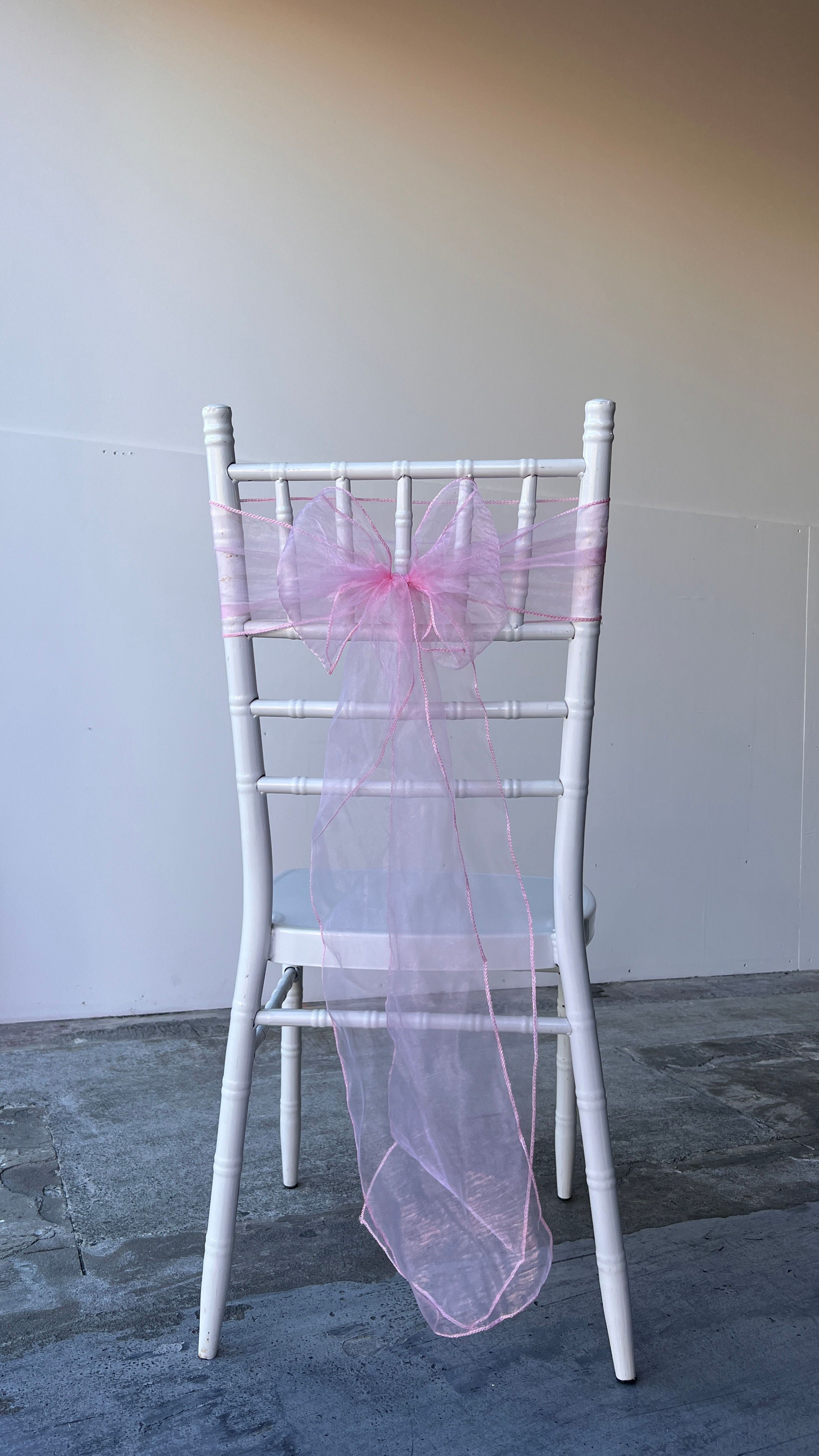 粉色欧根纱绑带 （宽16cm 长270m）     149条