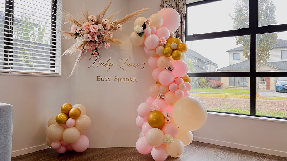 Thumbnail: Acrylic broad with wording garland and flower  / 2M height