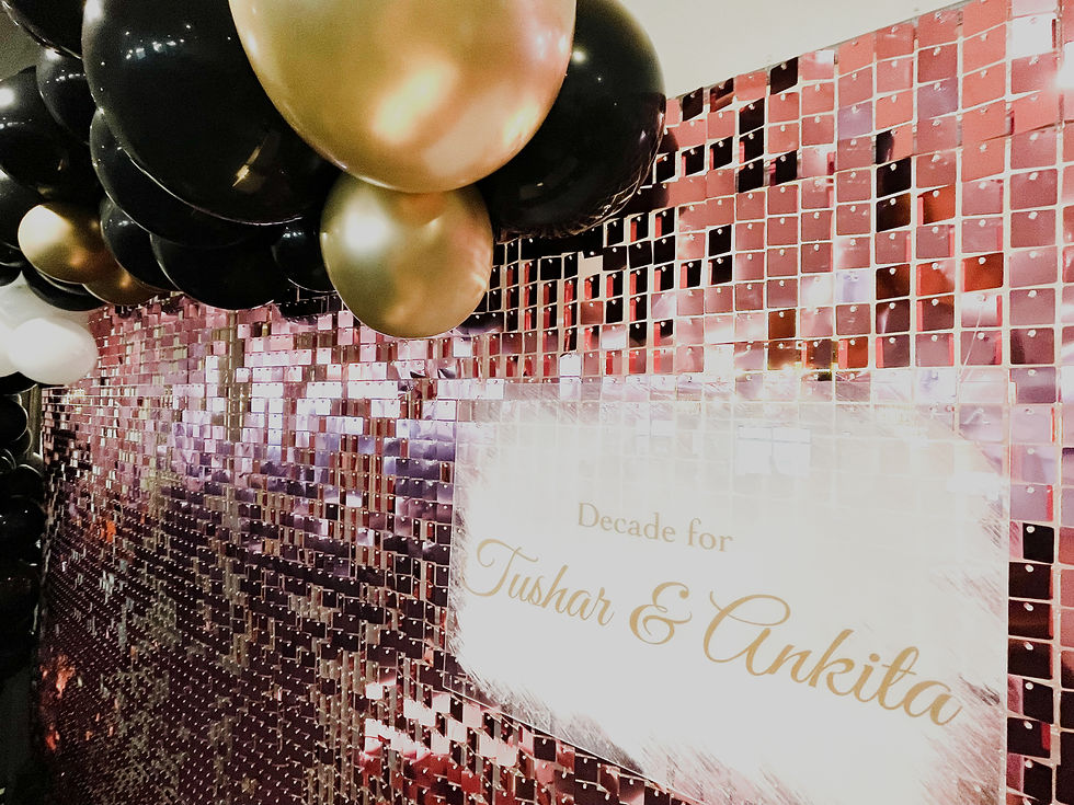 Thumbnail: Ballon garland with wave wall - Rose pink / number light/acrylic broad