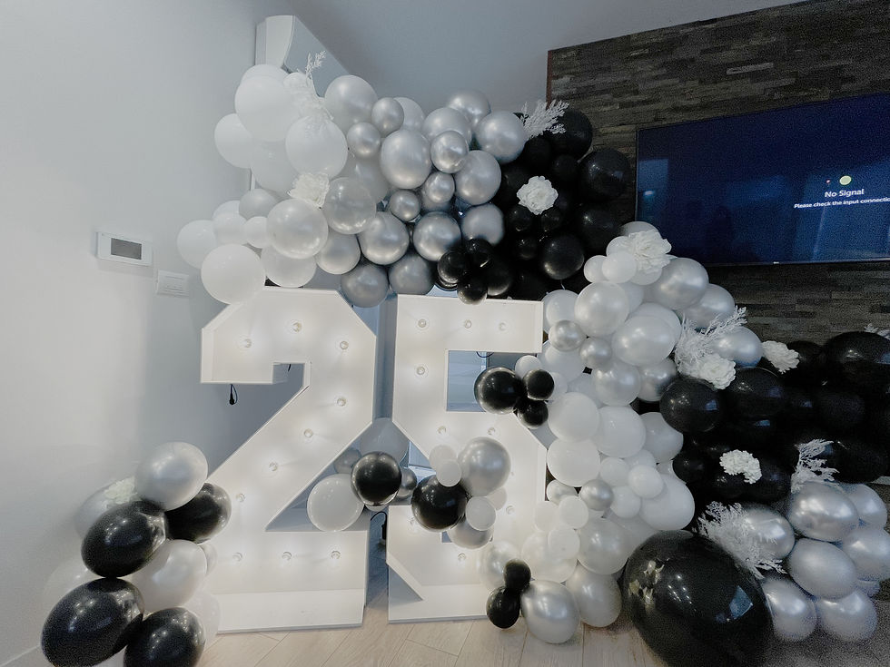 Thumbnail: Number light 25 with ballon garland