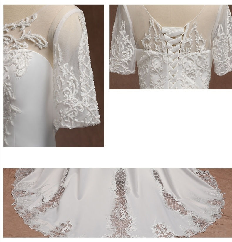 Thumbnail: Plus Size Customized Wedding Dress - DPP501