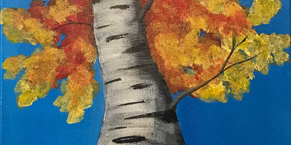 Fall Birch Tree - Acrylic Paint Class
