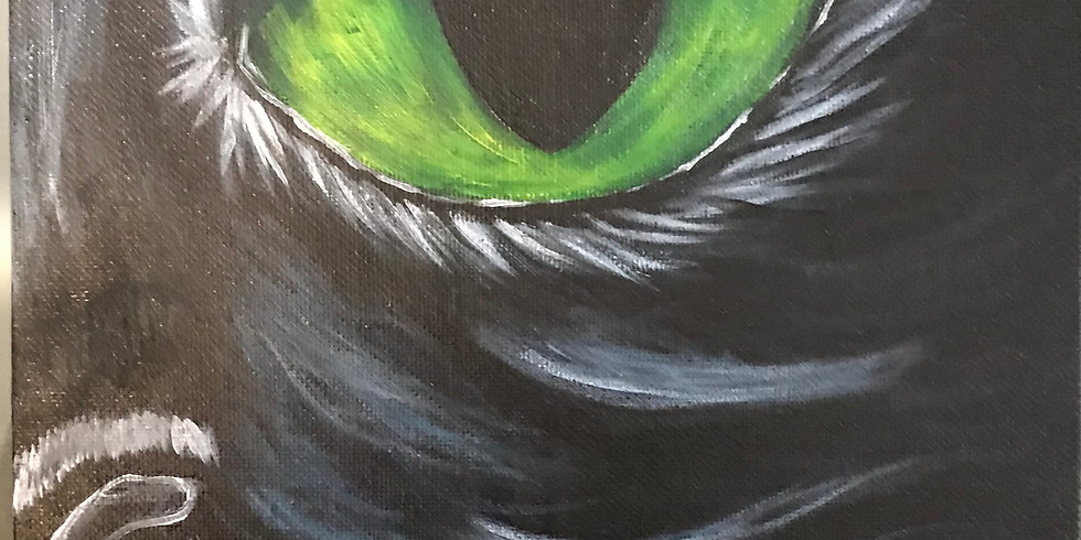 Black Cat - Halloween Acrylic Paint Class