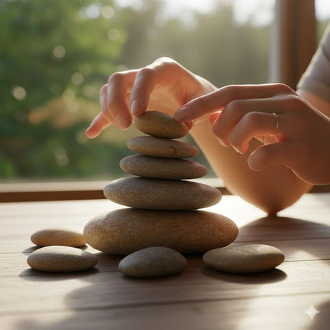 Simbolo visivo dell’equilibrio e della consapevolezza nel cambiamento
