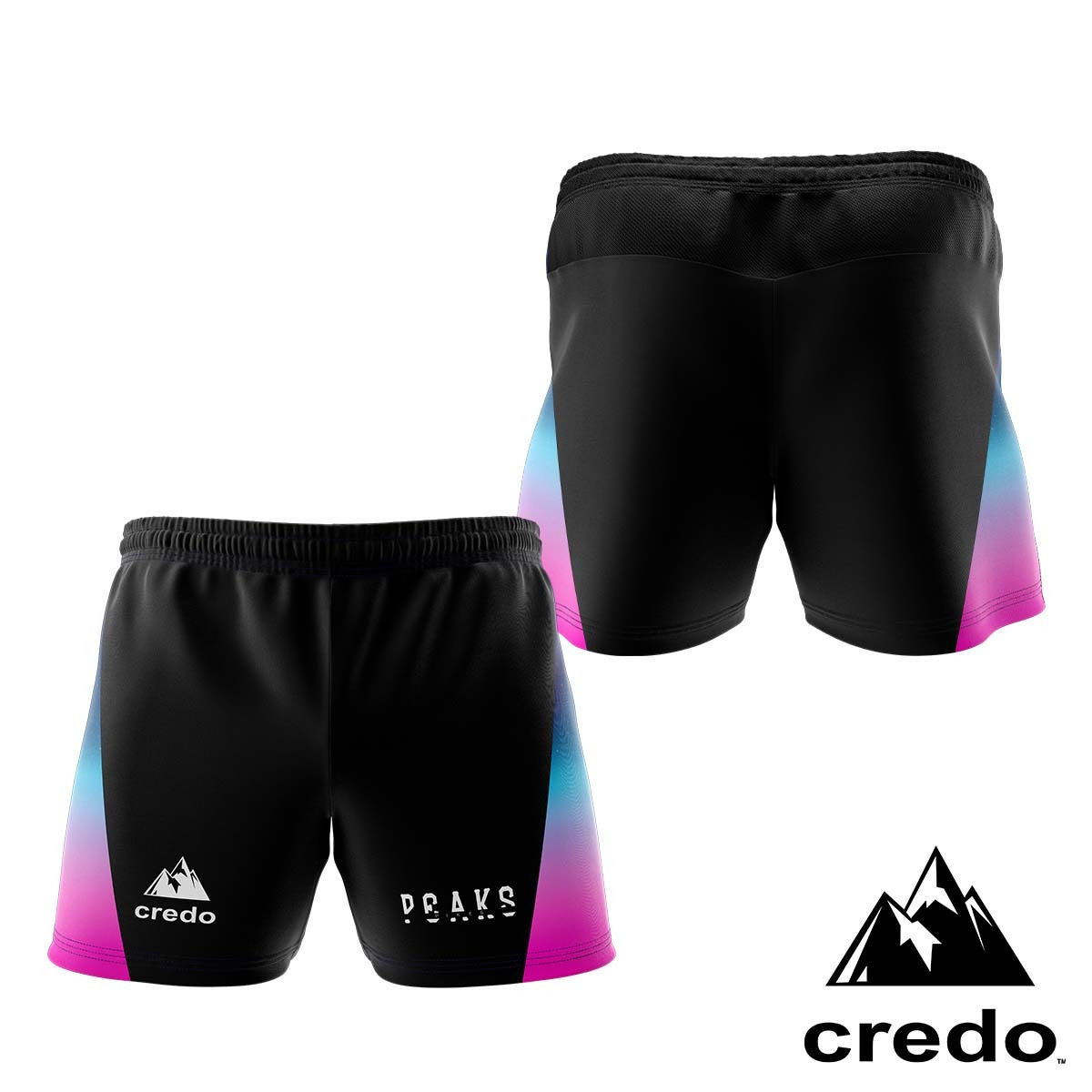Pikes Peaks Women's Rugby Training Shorts - Zippered Pockets