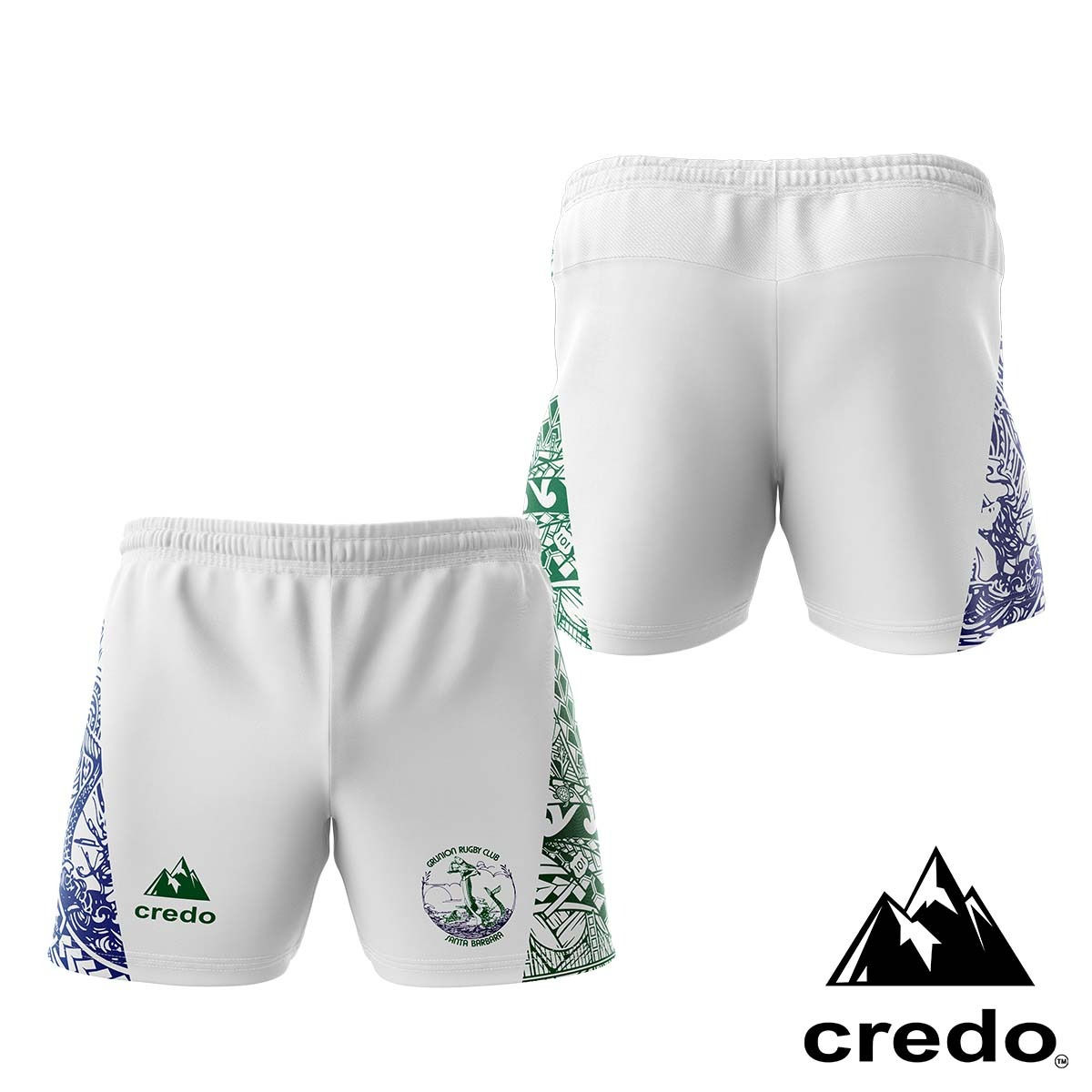 Grunion Rugby Club Training Shorts - Zippered Pockets