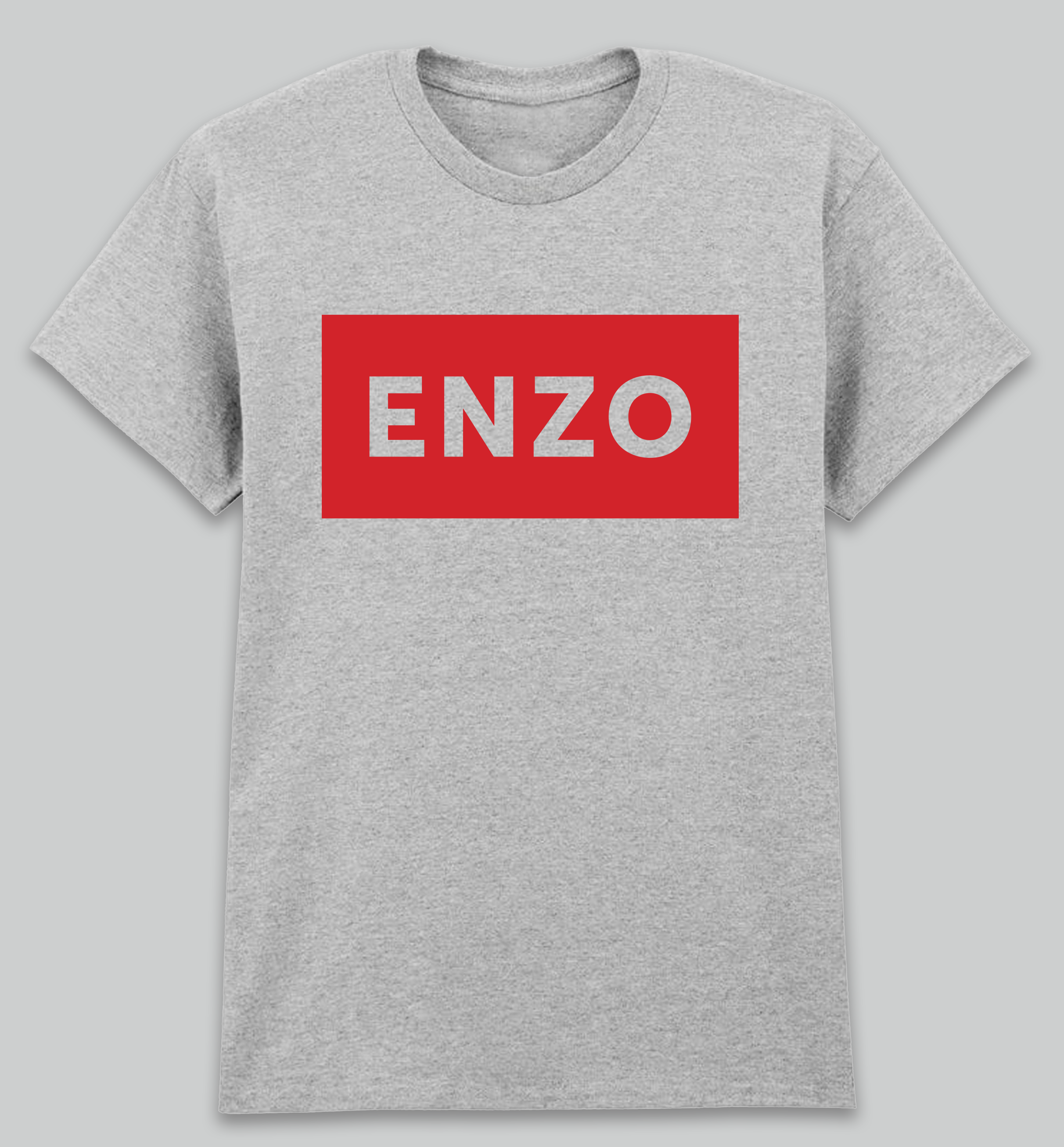 Grey Enzo print t-shirt