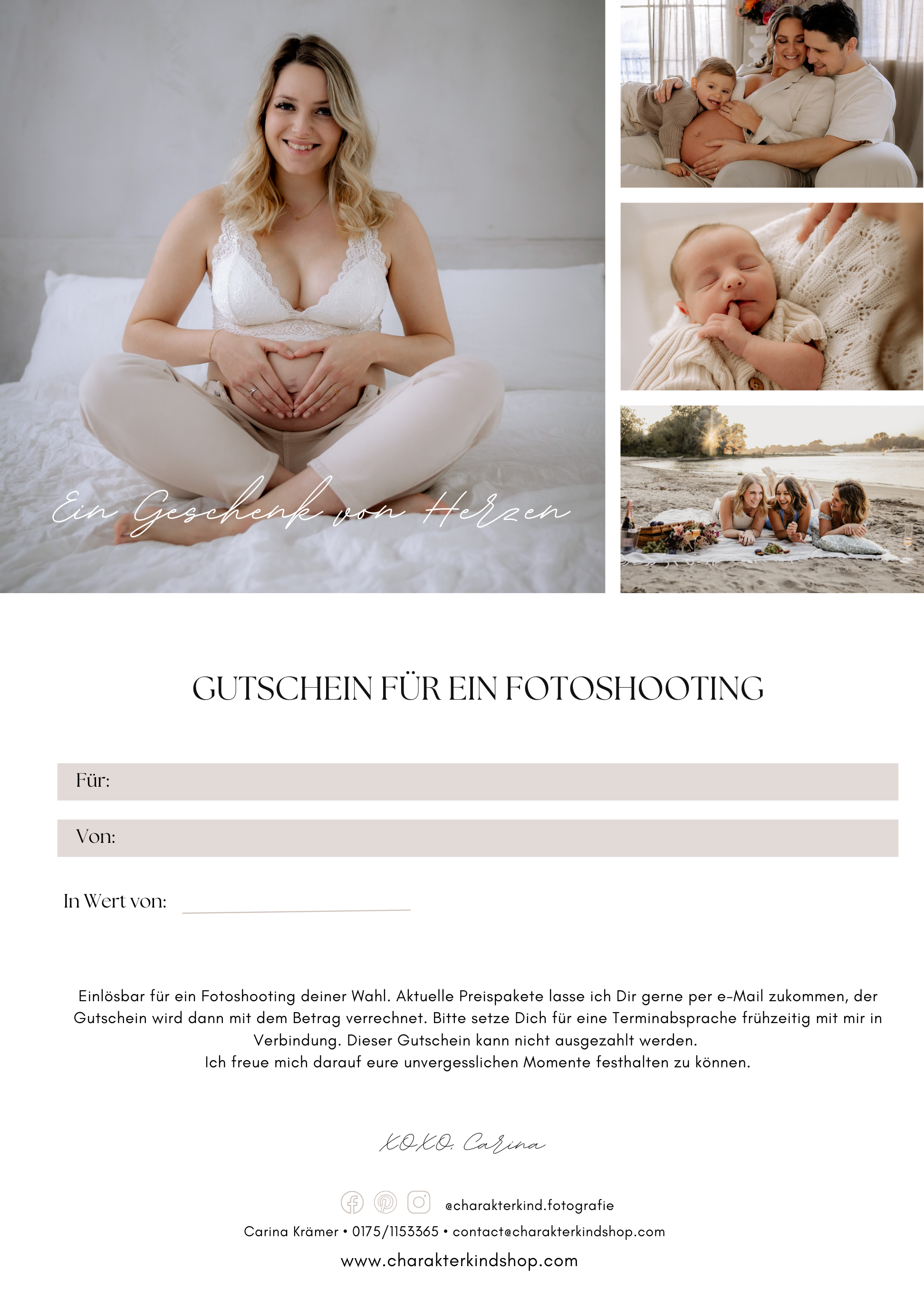 Geschenkgutschein zum Selbstausdruck